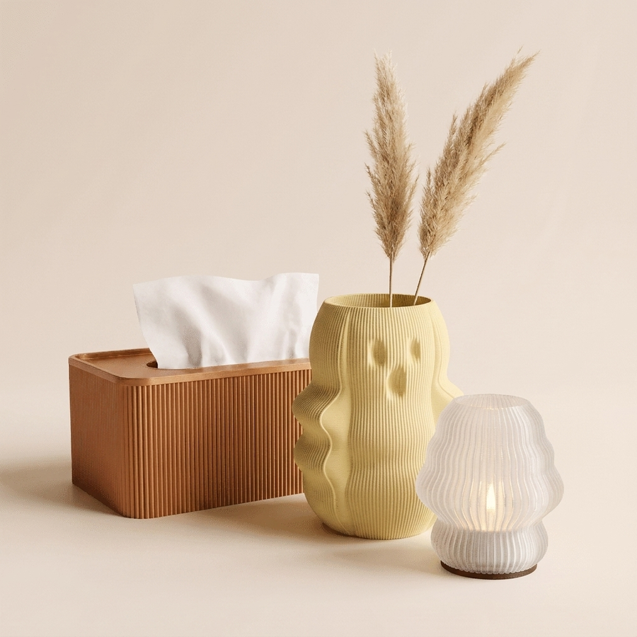 The Vanity Edit — Tissue Box, Vase & Candle Holder Set