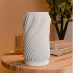 Minimalist Spiral lamp with a soft rising spiral form and ambient glow, made in Australia - view 3
