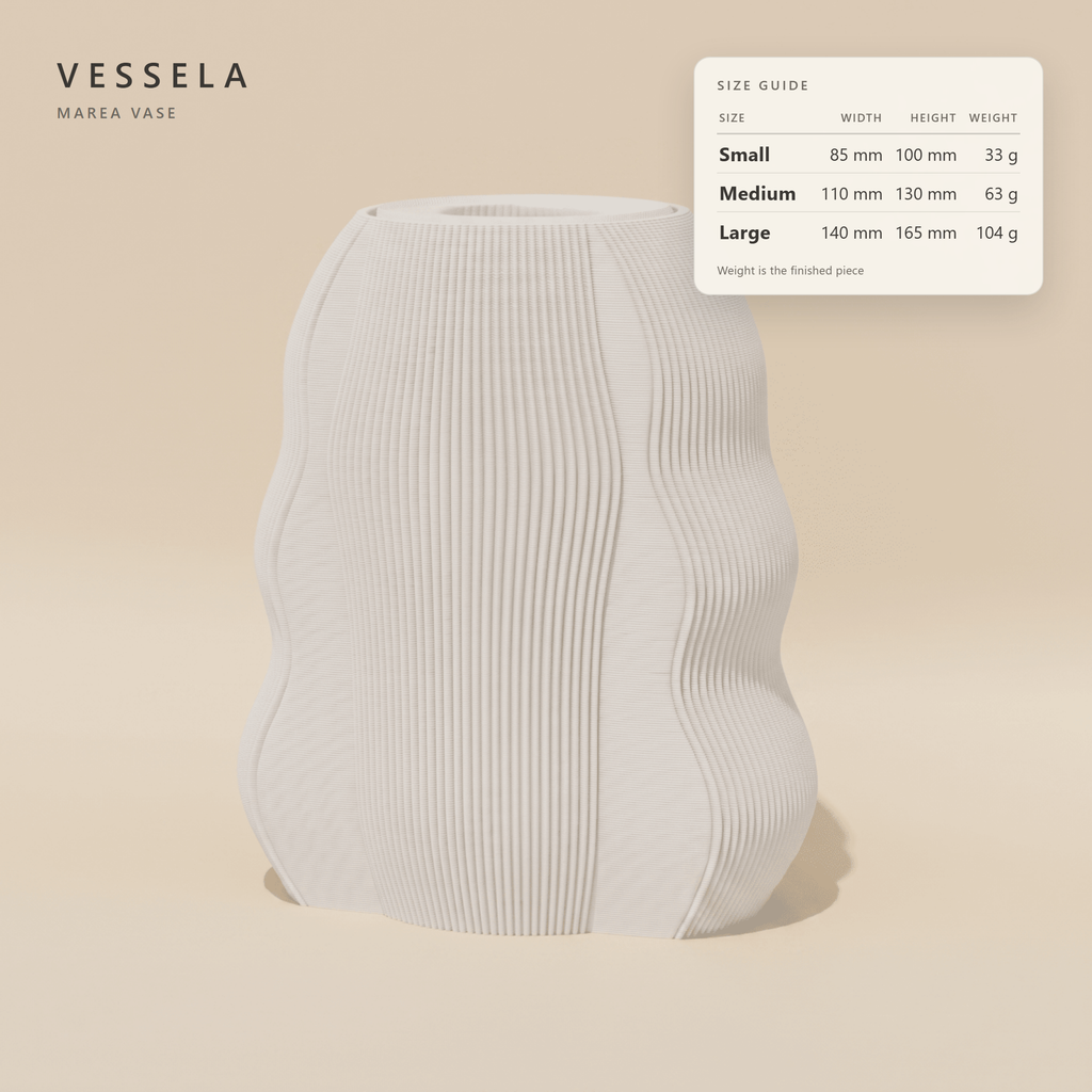 Marea Vase — size guide: width, height & weight