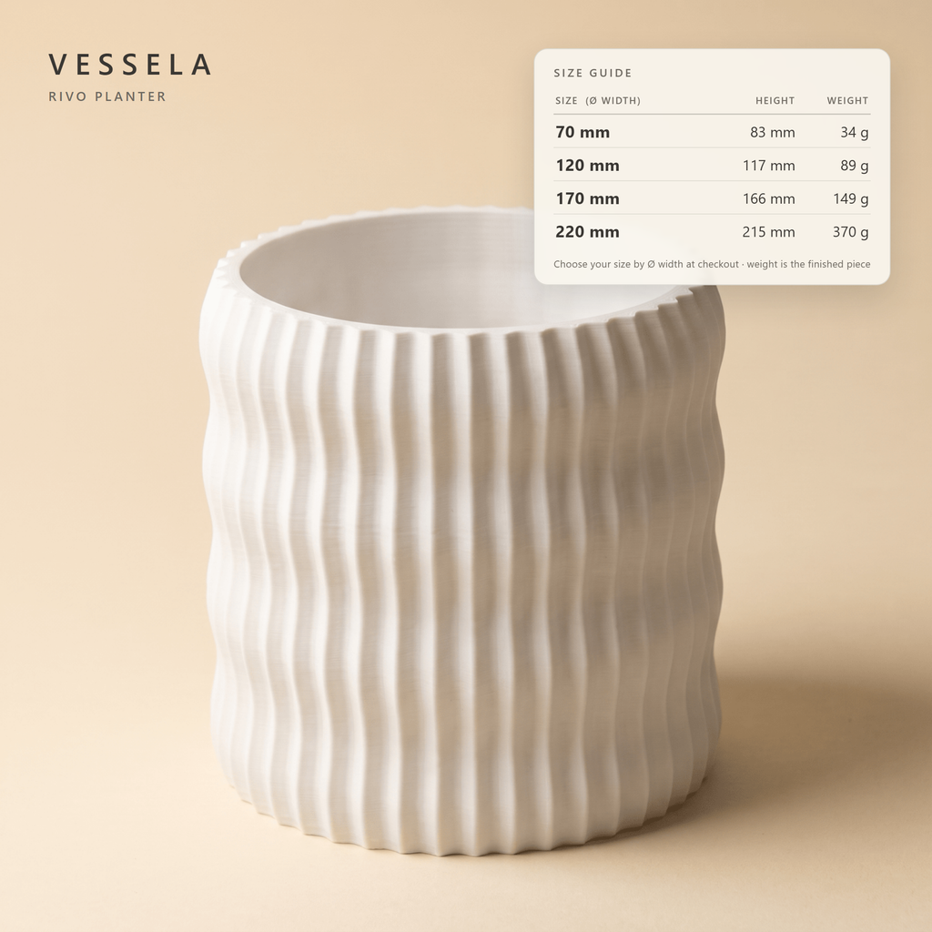 Rivo Planter — size guide: width, height & weight