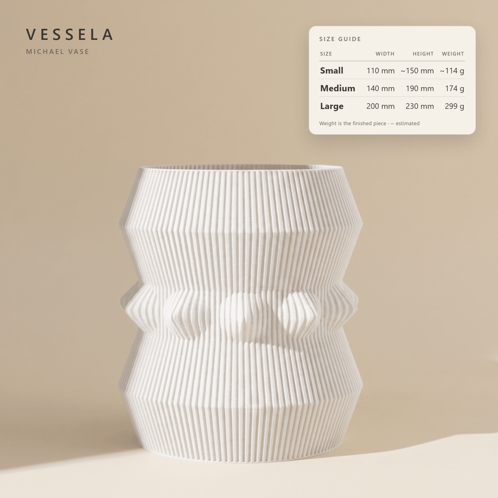 Michael Vase — size guide: width, height & weight