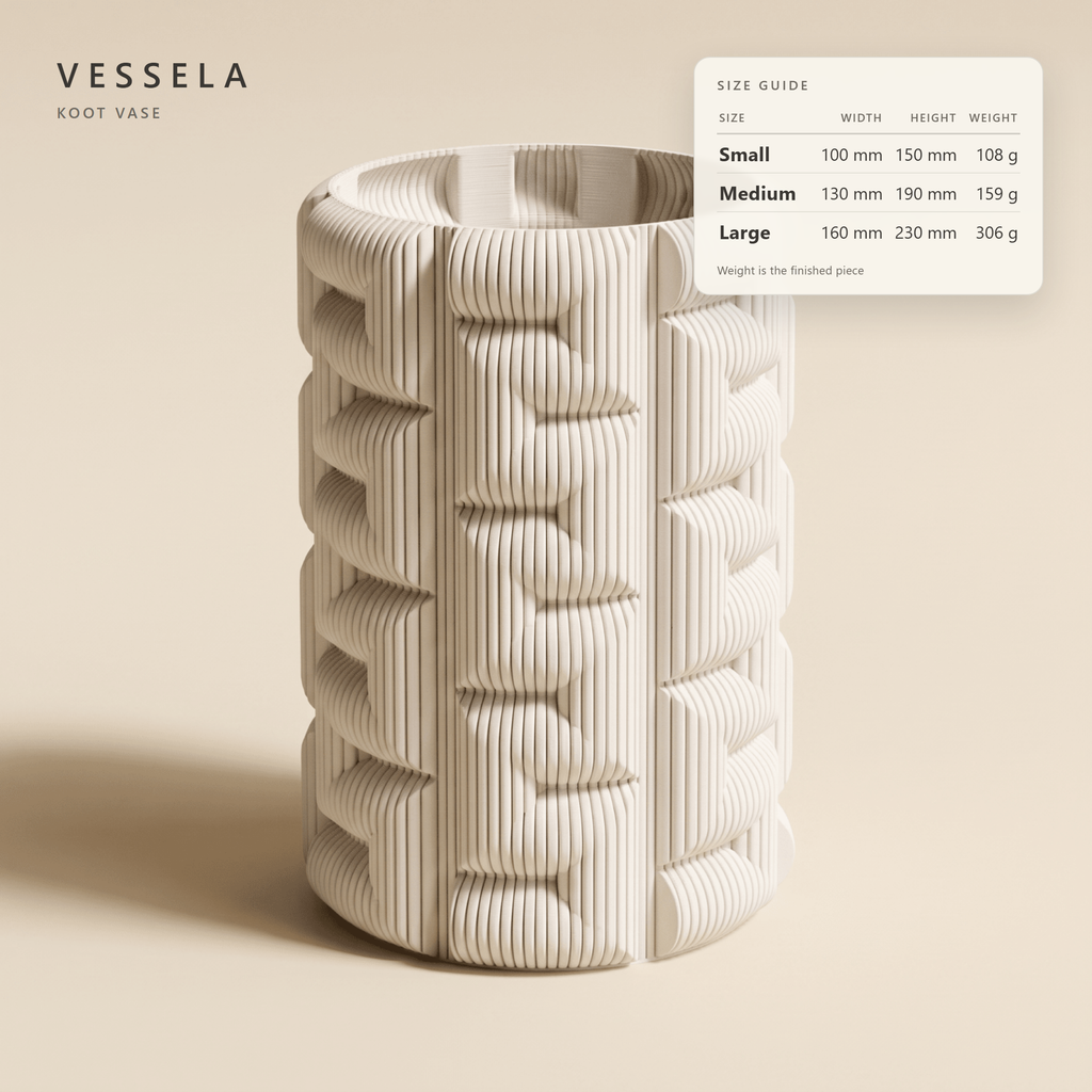 Koot Vase — size guide: width, height & weight