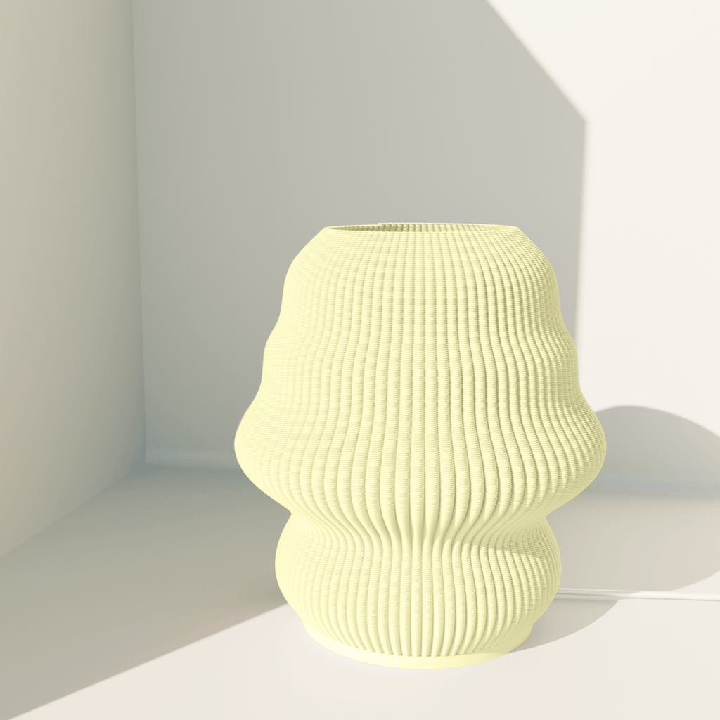 Isla table lamp with flowing wave-like curves for ambient light, 3D printed in Australia – view 51