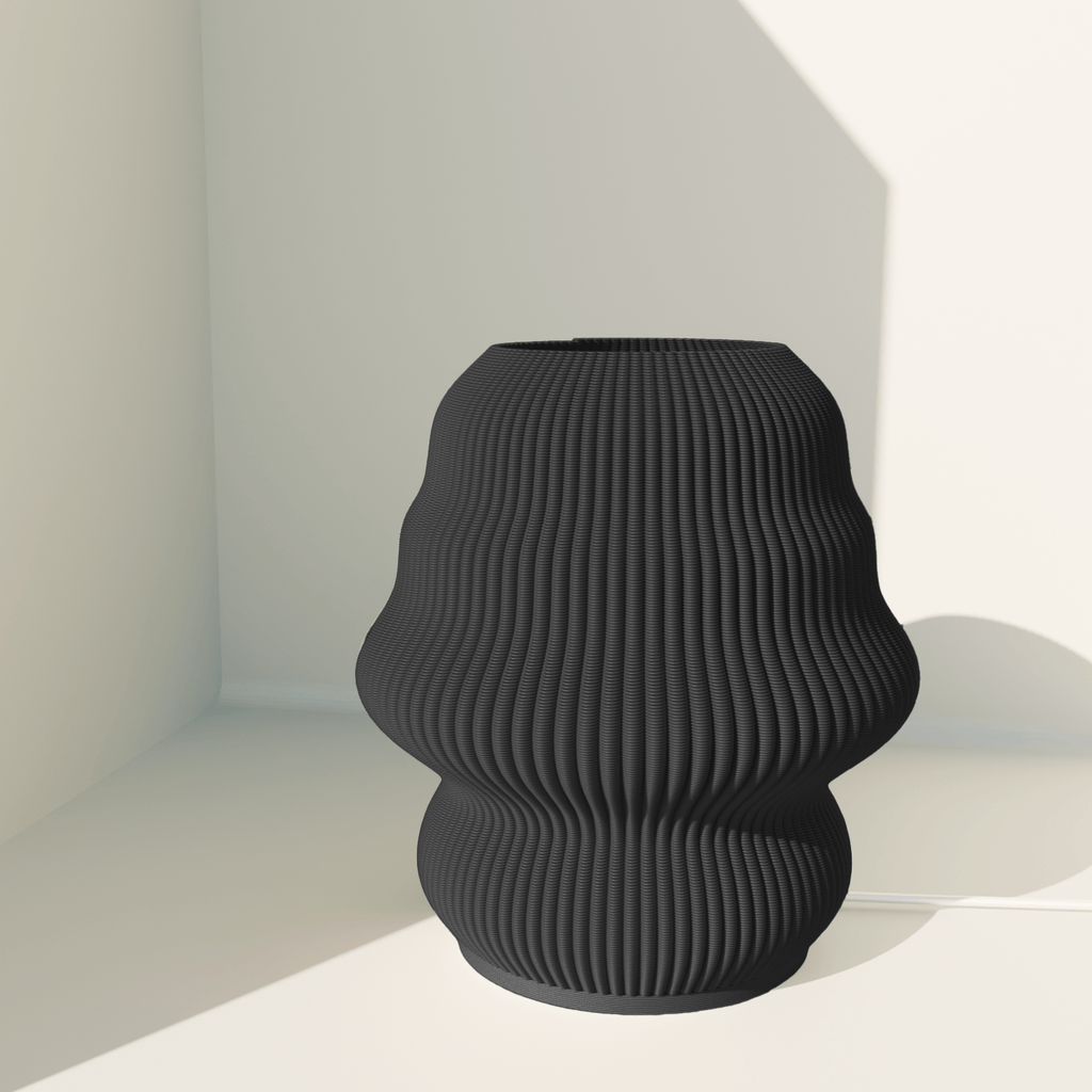 Isla table lamp with flowing wave-like curves for ambient light, 3D printed in Australia – view 59