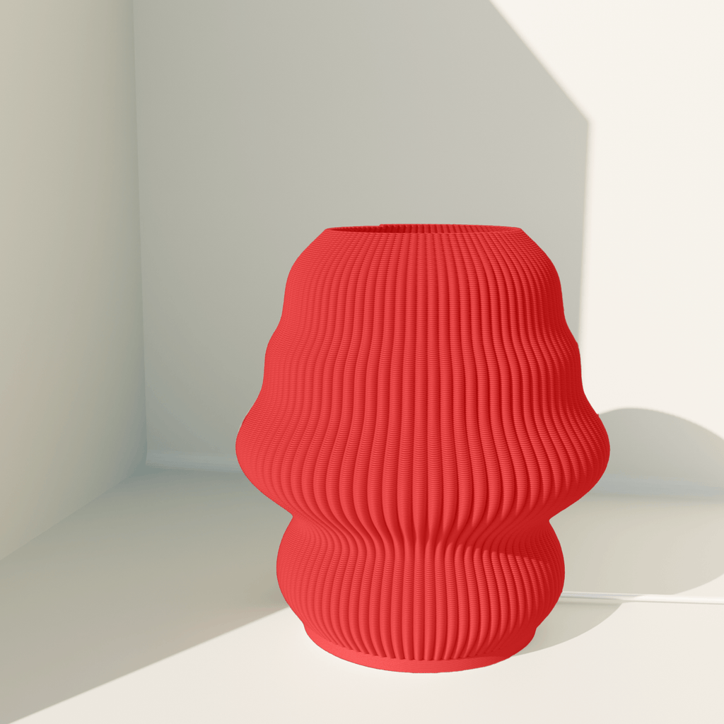Isla table lamp with flowing wave-like curves for ambient light, 3D printed in Australia – view 55
