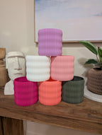 Rivo planter with a soft flowing water-inspired texture, 3D printed from plant-based PLA in Australia - view 7