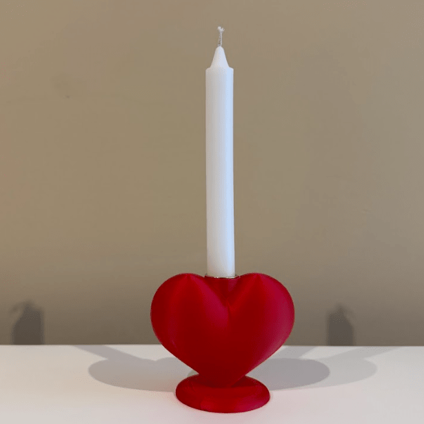Heart Candle Holder with Base - Vessela