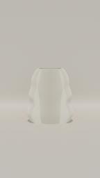 Marea vase with rippling water-inspired texture, 3D printed in Australia - view 3