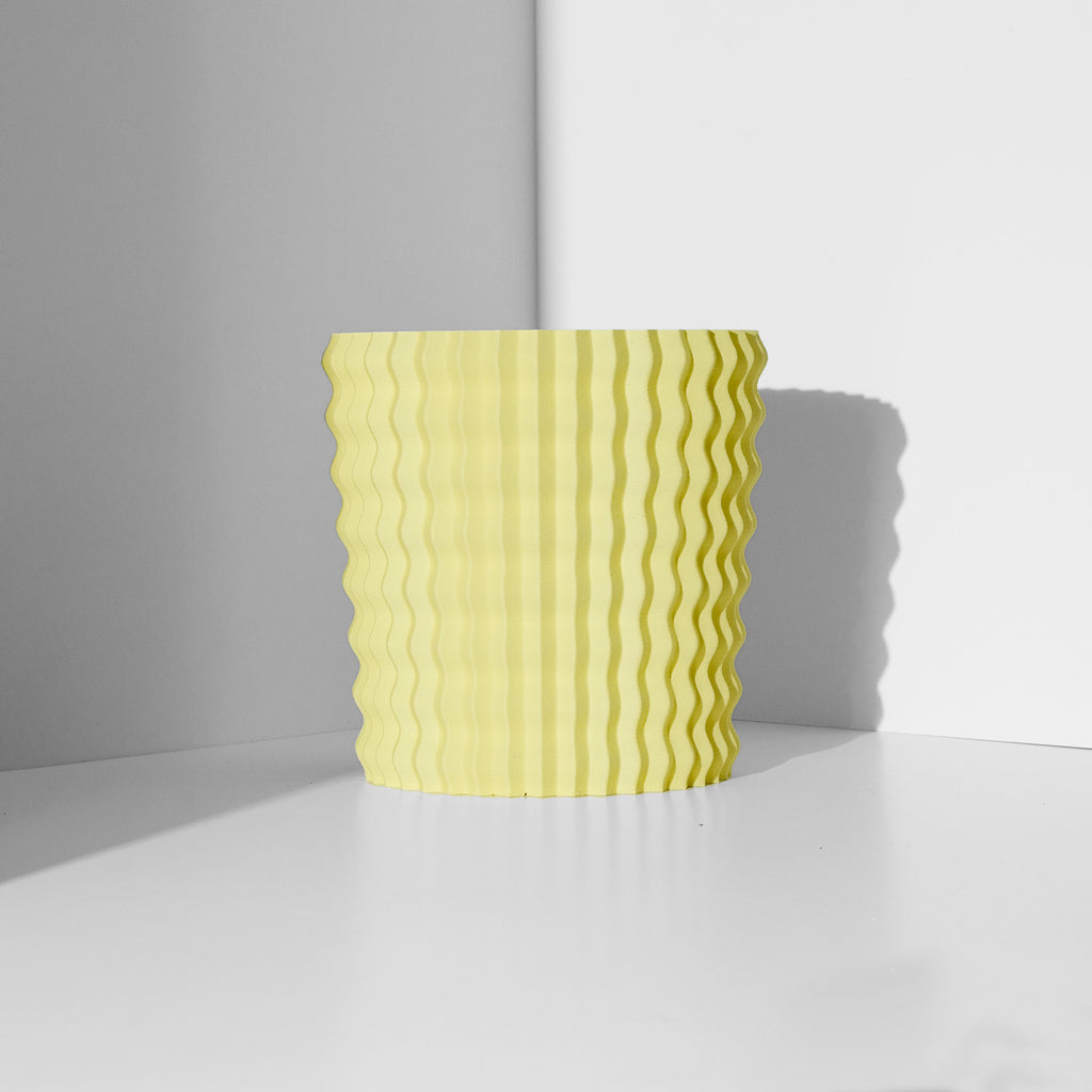 Pina planter with an evenly proportioned undulating wave surface, 3D printed in Australia - view 14