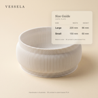 Capri Plate size guide — Small 150×60 mm, Large 220×86 mm