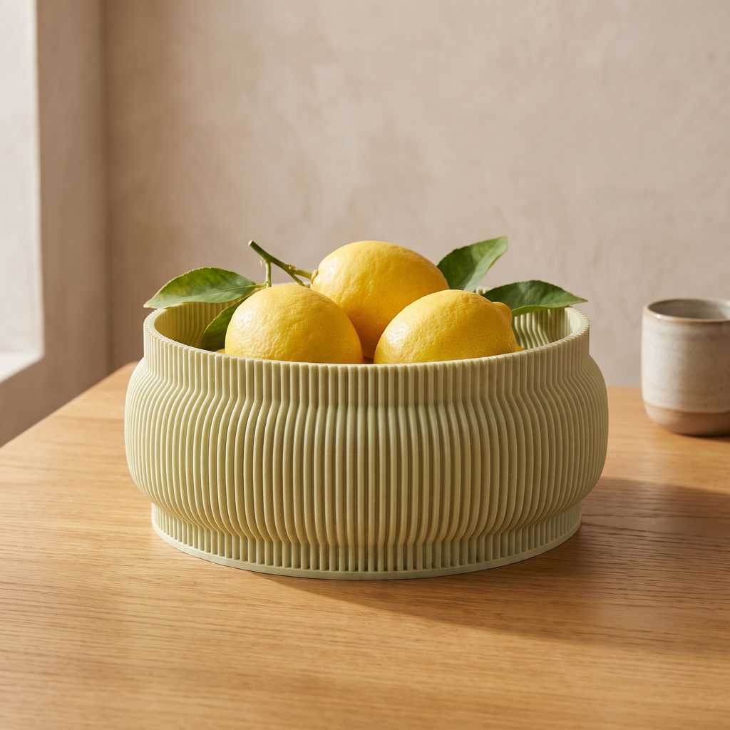Capri Plate styled in Matcha Green — fresh lemons on an oak table