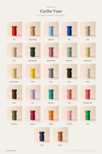 Caribe Vase — The Colour Range · 27 Shades