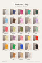 Caribe Table Lamp — The Colour Range · 27 Shades