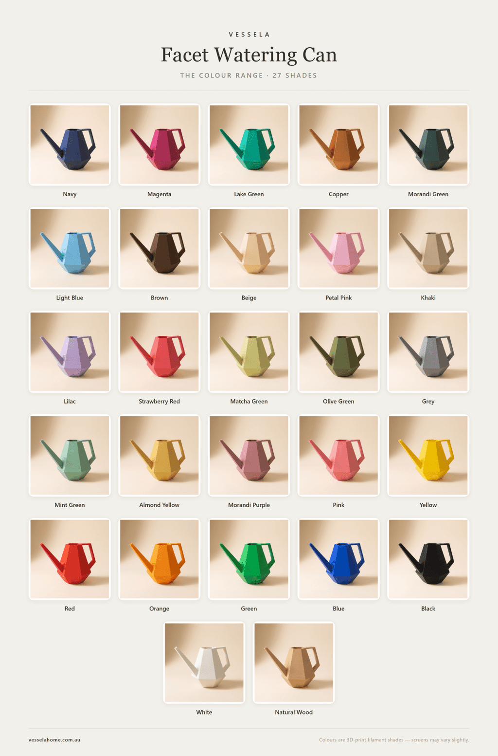Facet Watering Can - Vessela