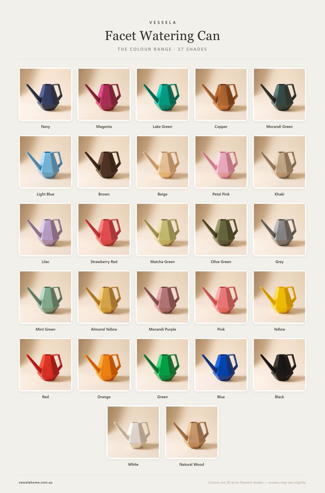 Facet Watering Can - Vessela
