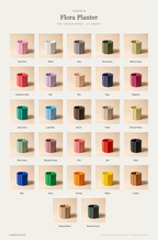 Flora Planter — The Colour Range · 27 Shades