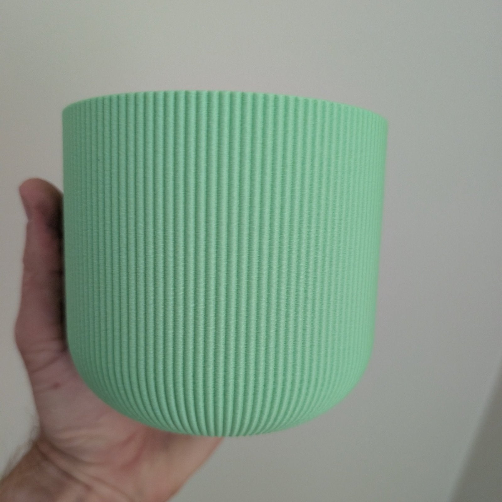 Forma planter, a cylindrical 3D printed pot with subtle vertical texture, made in Australia – view 33