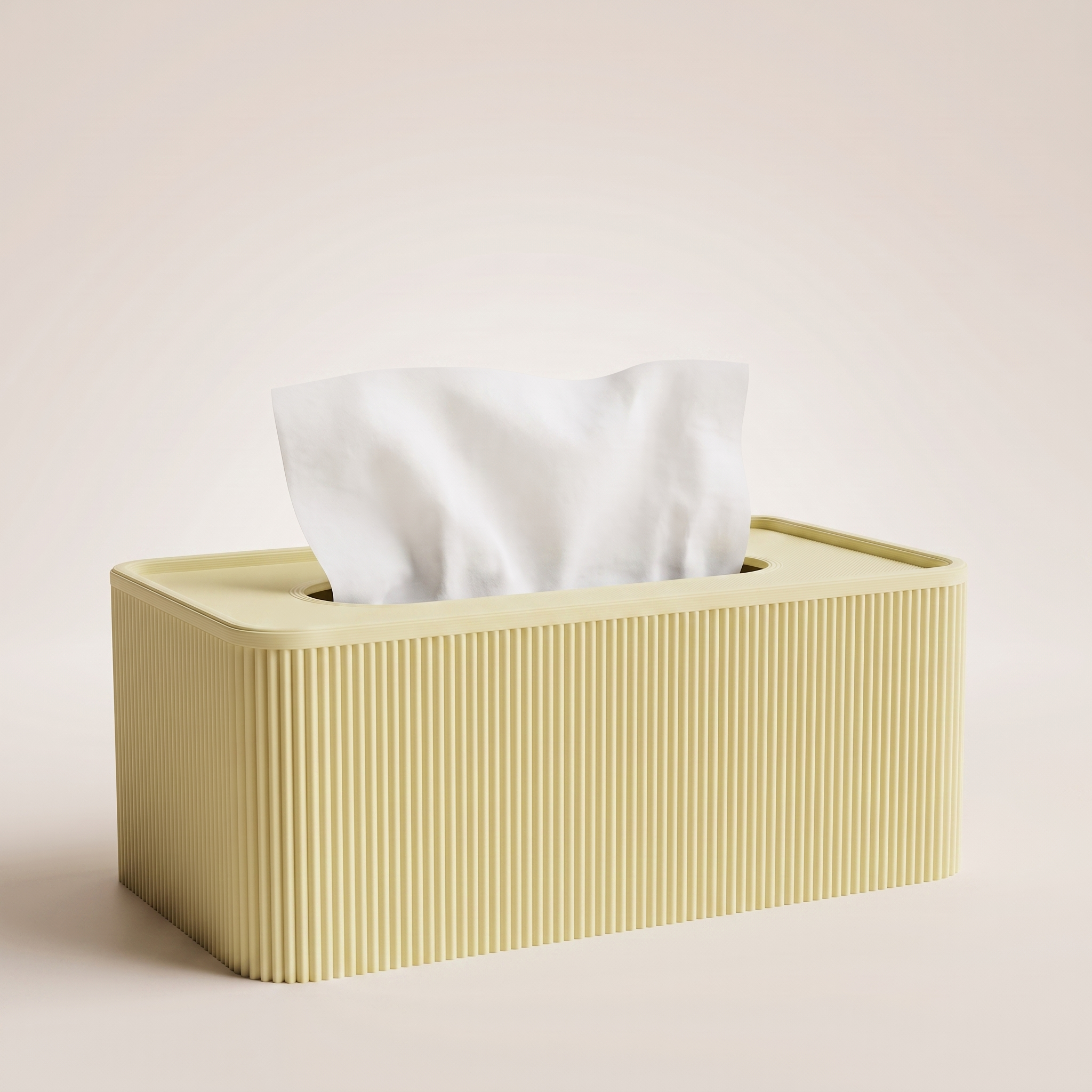 Niza Tissue Box — Almond Yellow