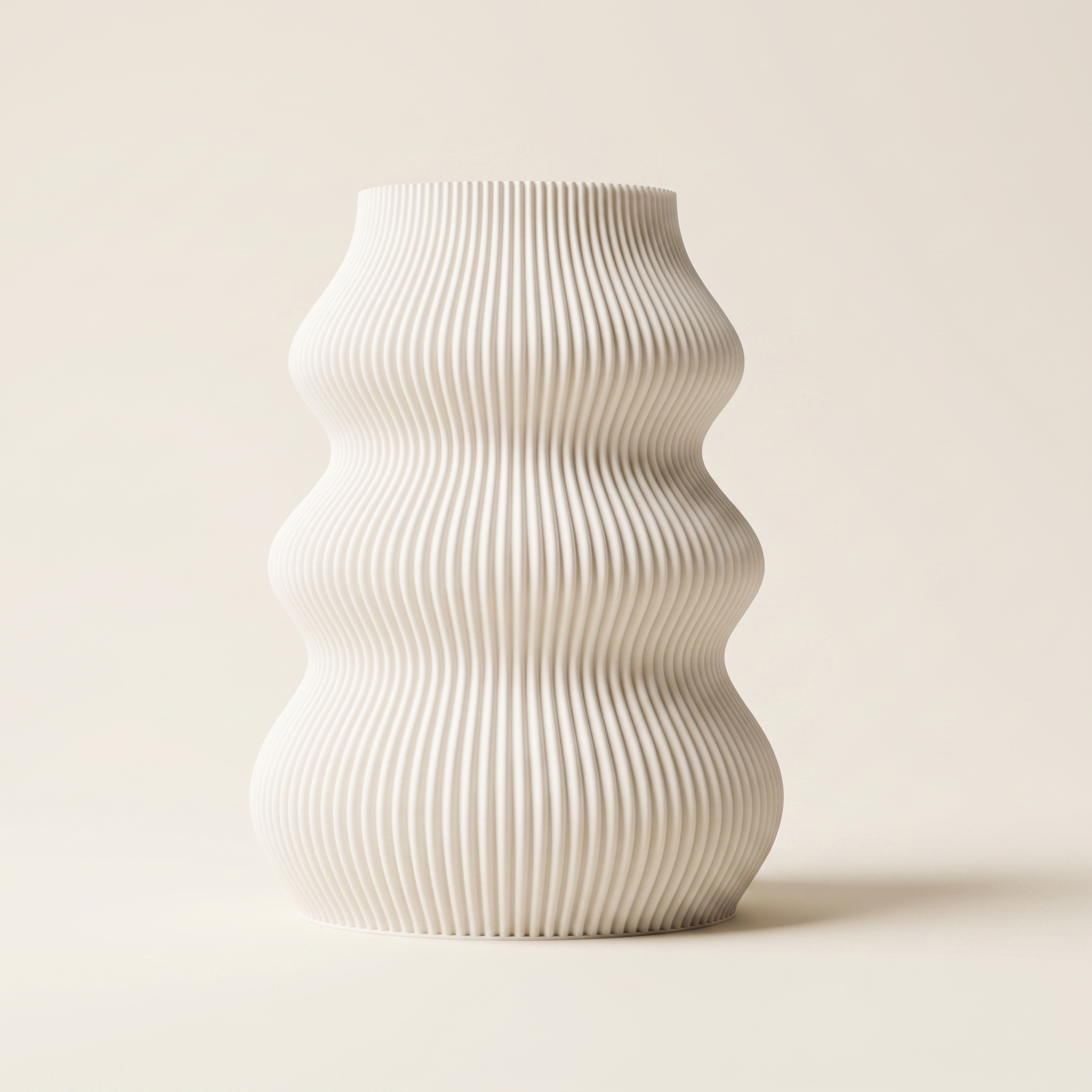 Isla vase in White — matte 3D printed, made in Australia