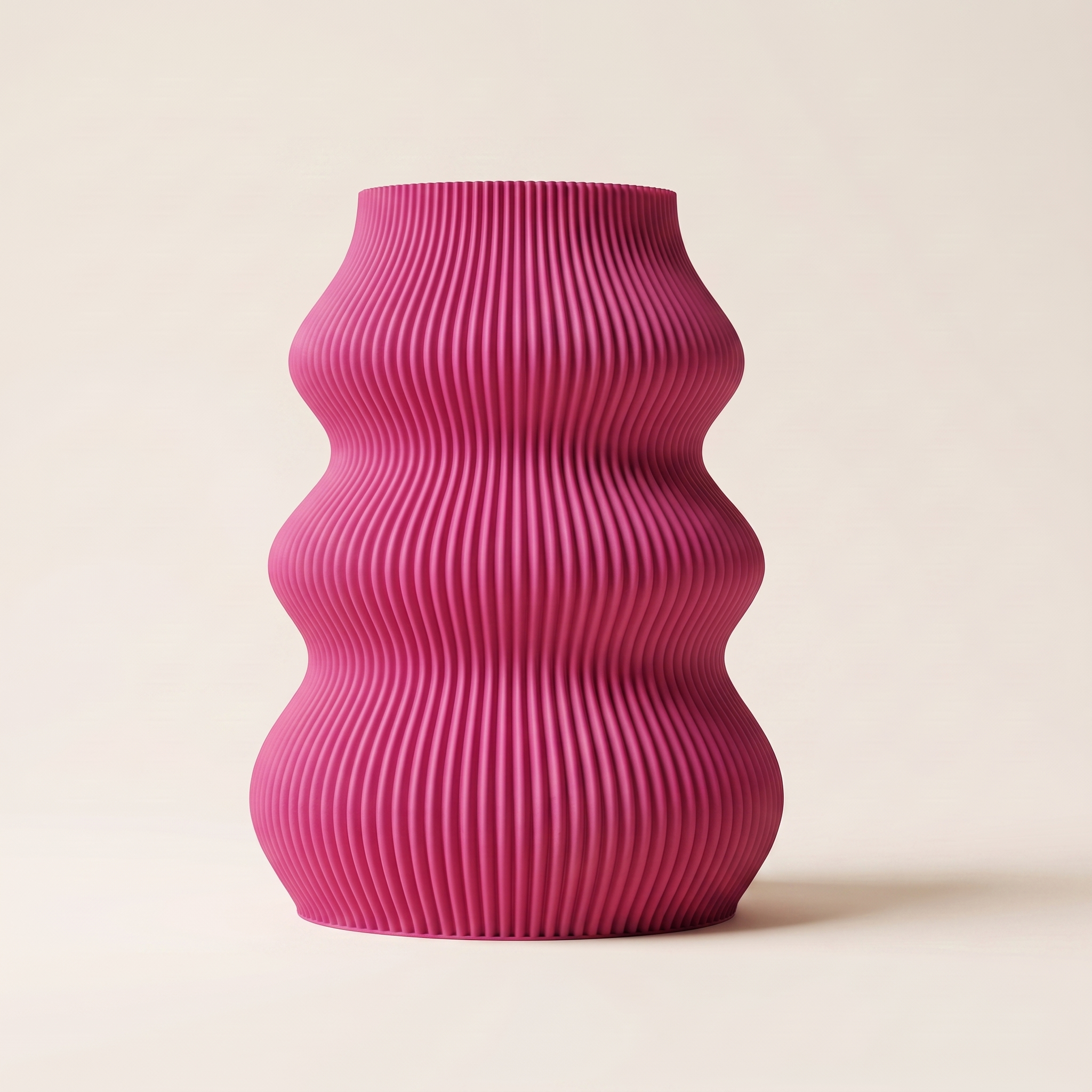 Isla vase in Magenta — matte 3D printed, made in Australia