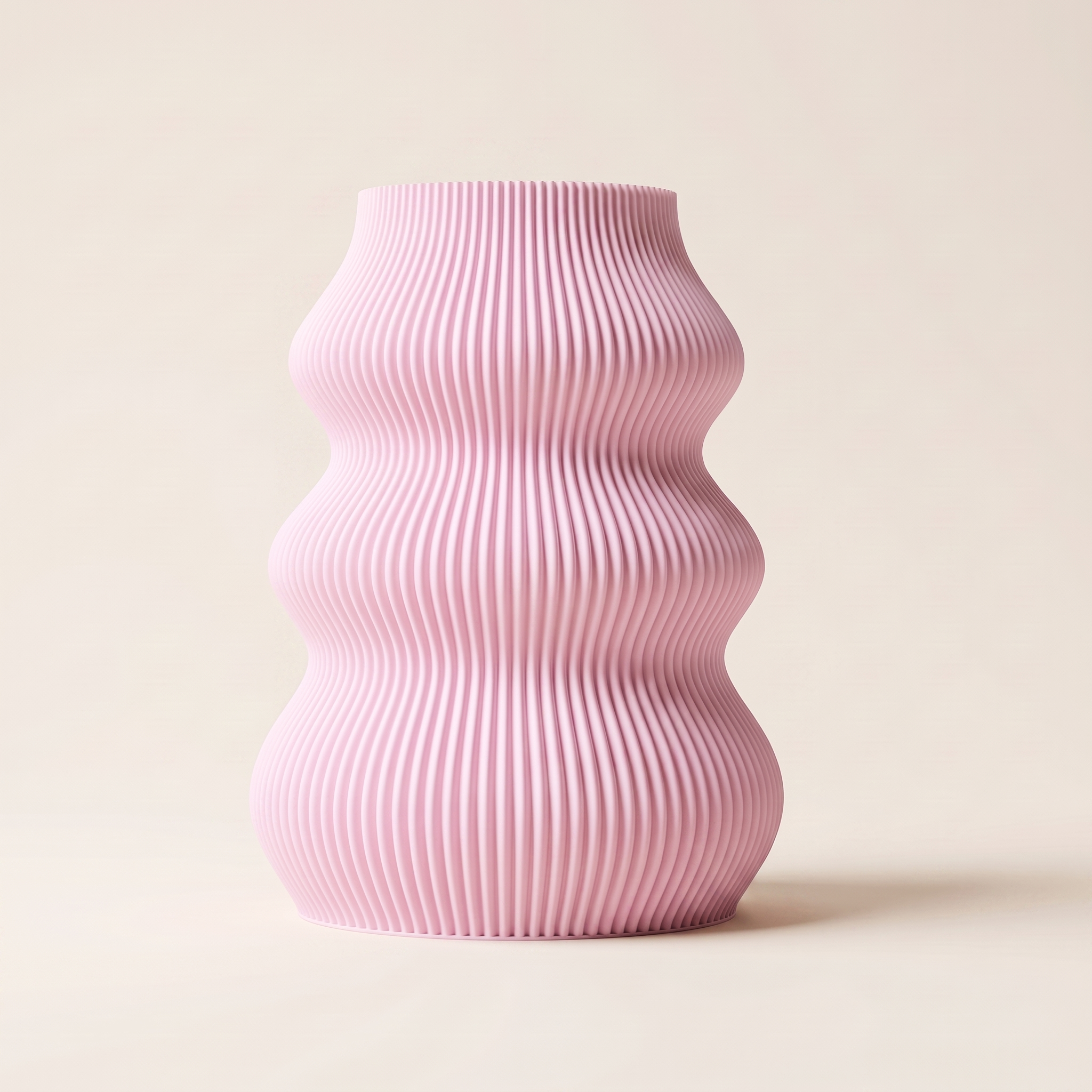 Isla vase in Petal Pink — matte 3D printed, made in Australia