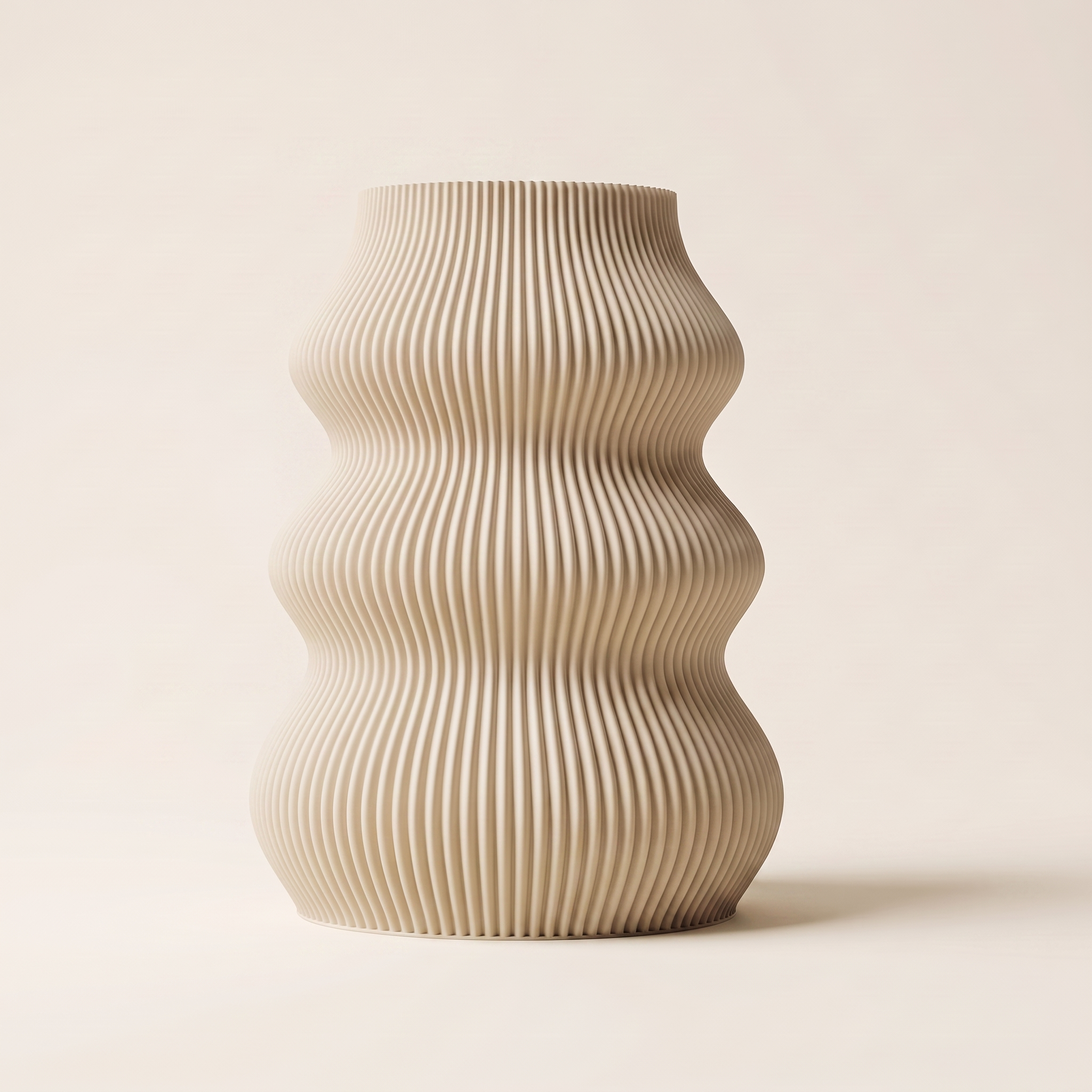 Isla vase in Khaki — matte 3D printed, made in Australia
