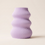 Isla vase in Lilac — matte 3D printed, made in Australia