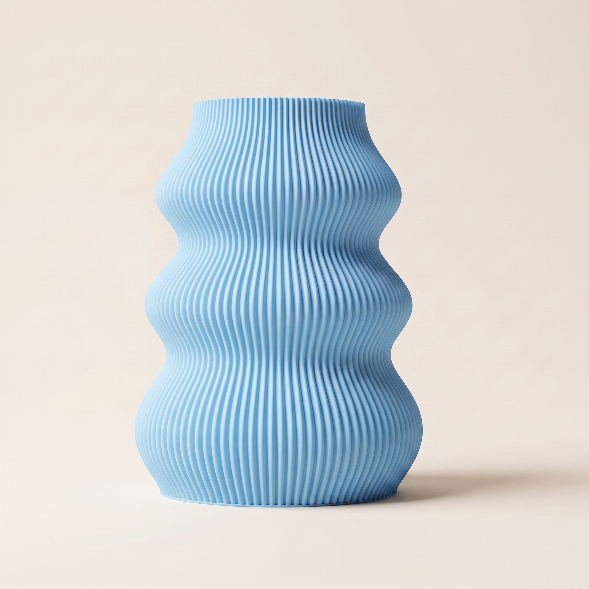 Isla vase in Light Blue — matte 3D printed, made in Australia