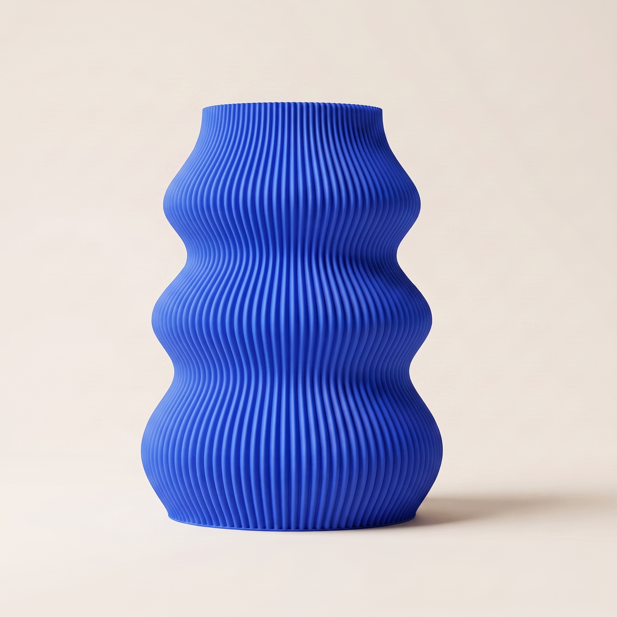 Isla vase in Blue — matte 3D printed, made in Australia
