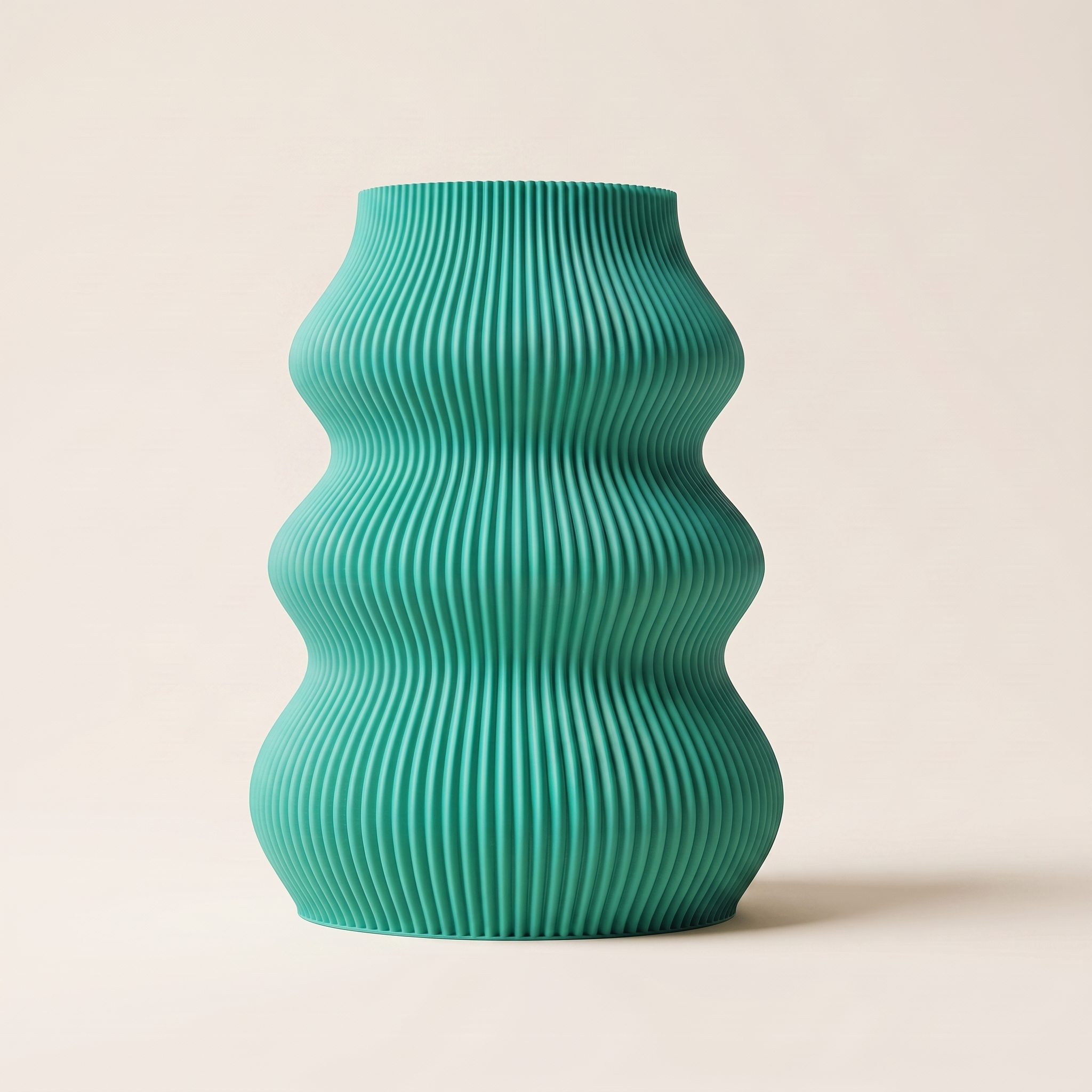 Isla vase in Lake Green — matte 3D printed, made in Australia