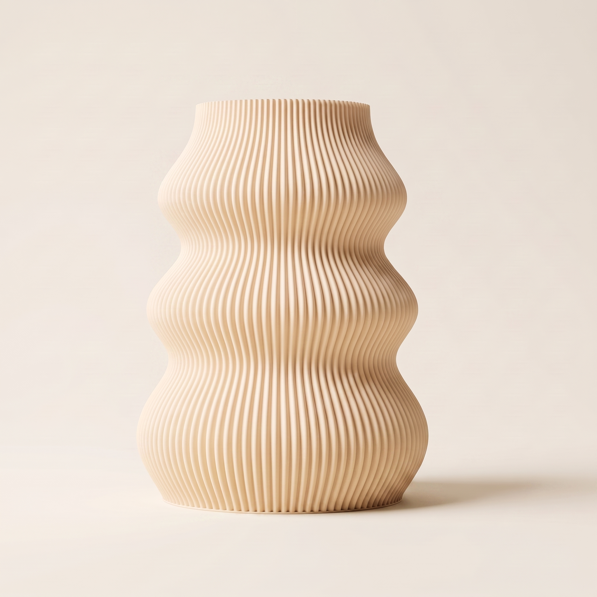 Isla vase in Skin — matte 3D printed, made in Australia
