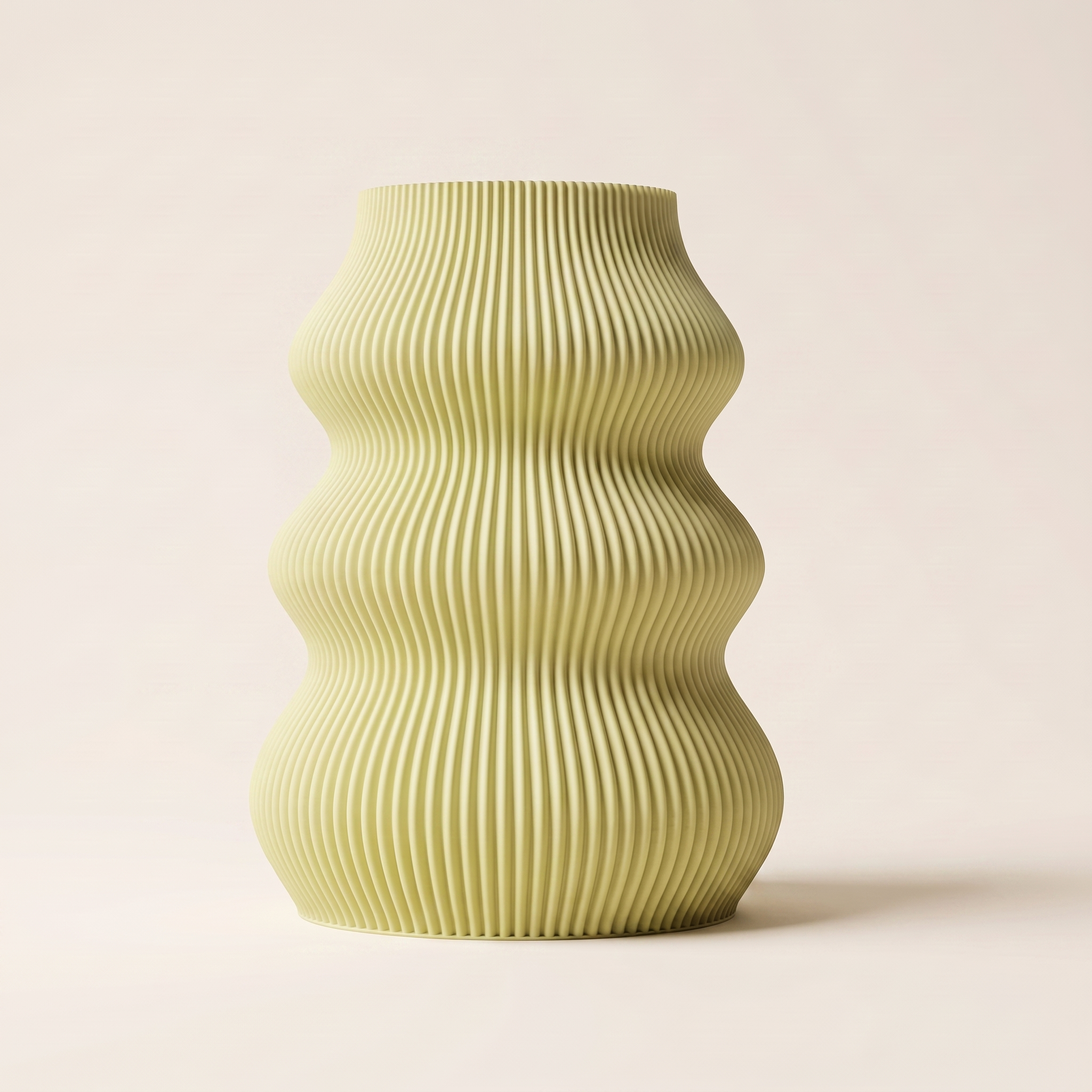 Isla vase in Matcha Green — matte 3D printed, made in Australia