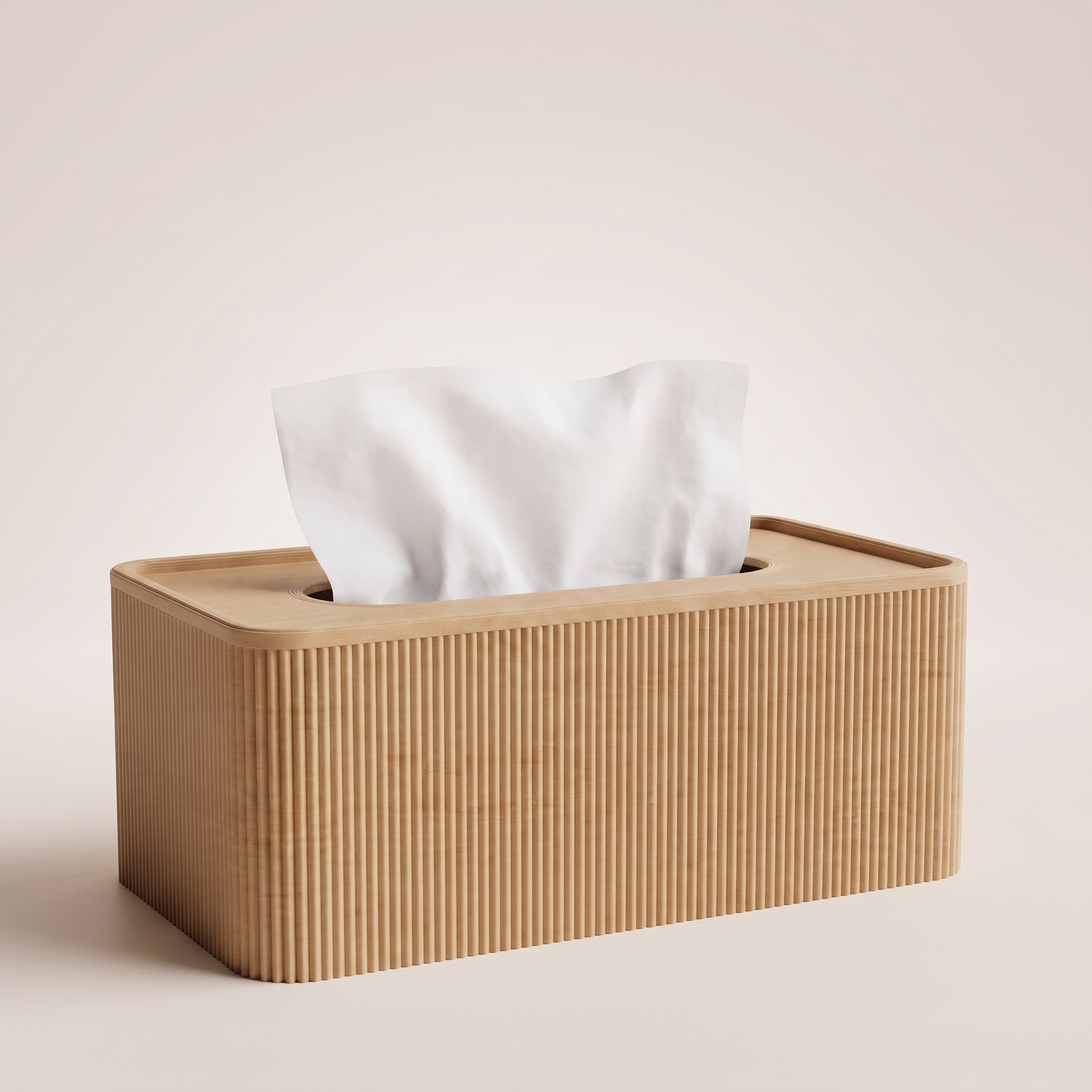 Niza Tissue Box — Natural Wood
