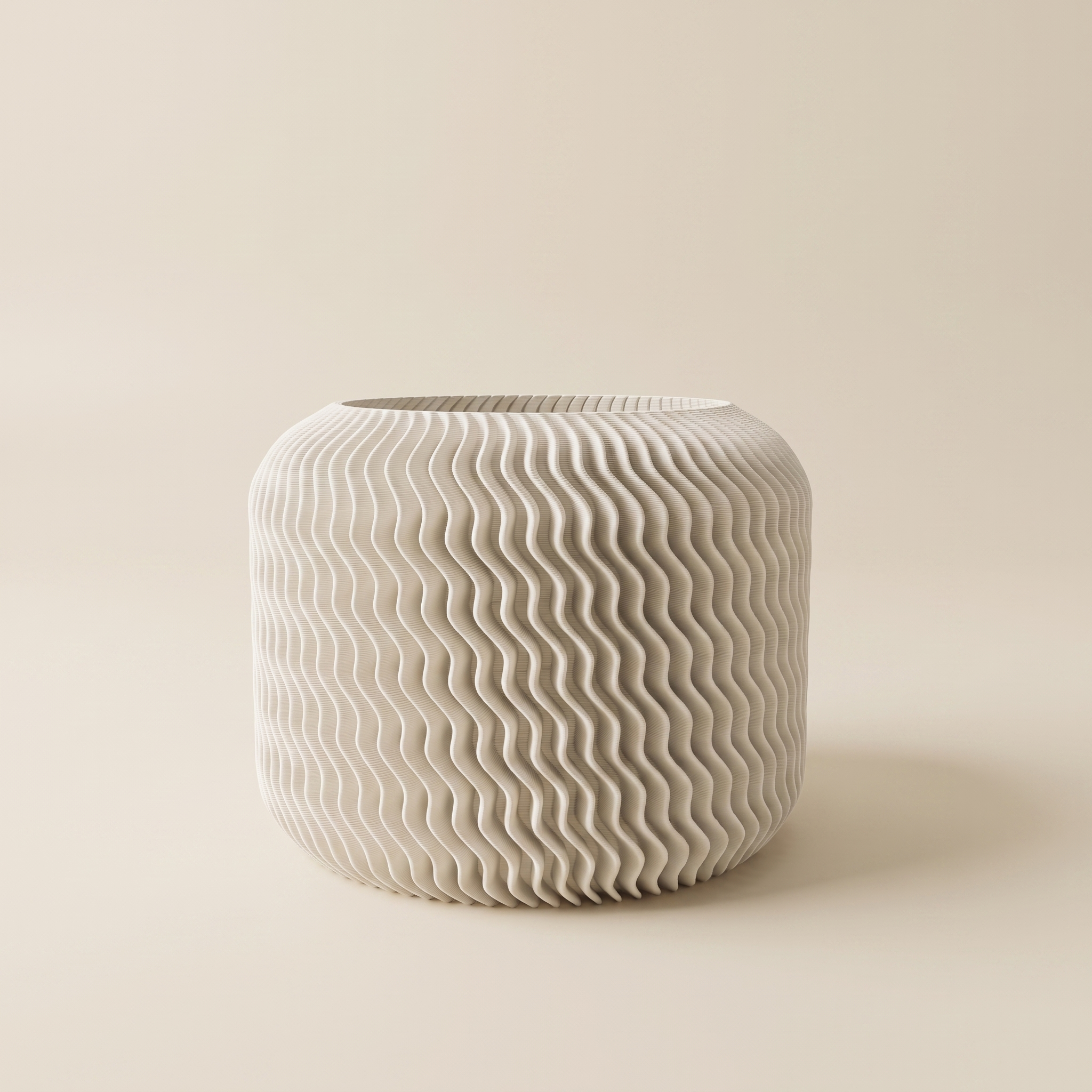 Malibu planter in White — matte 3D printed, made in Australia