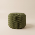 Malibu planter in Olive Green — matte 3D printed, made in Australia
