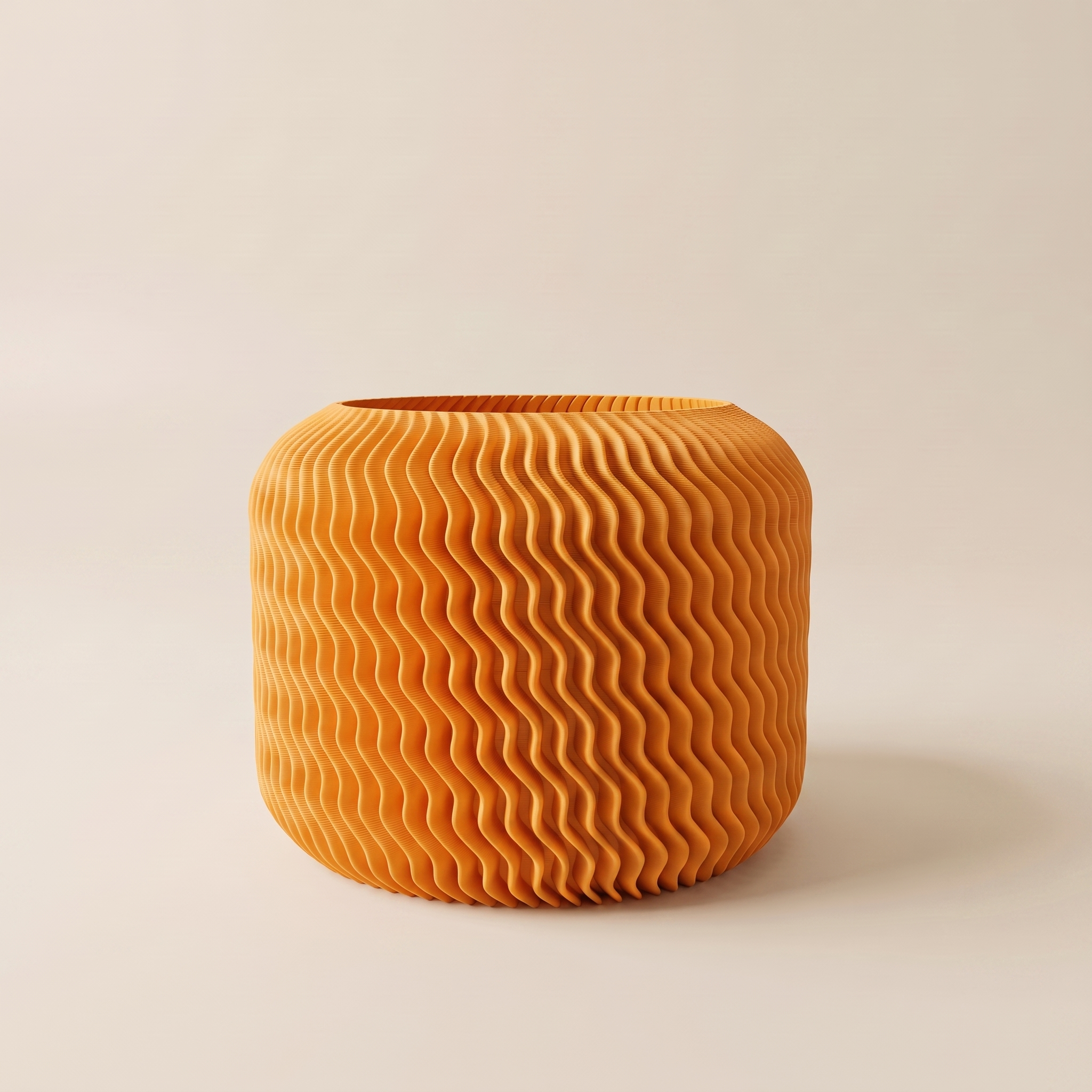 Malibu planter in Orange — matte 3D printed, made in Australia