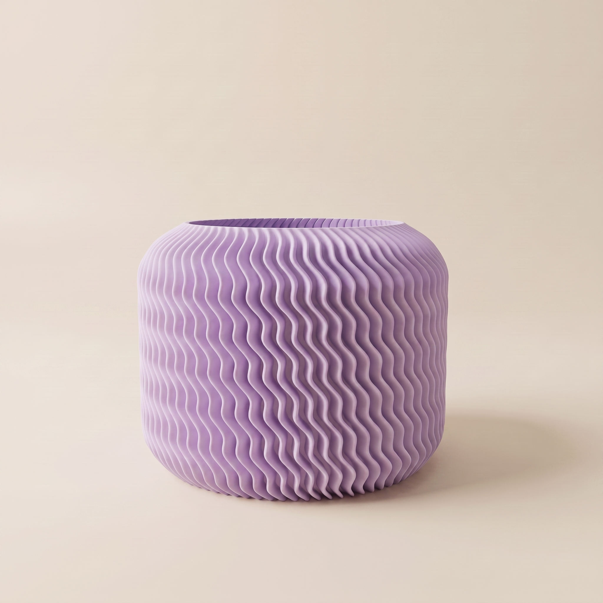 Malibu planter in Lilac — matte 3D printed, made in Australia