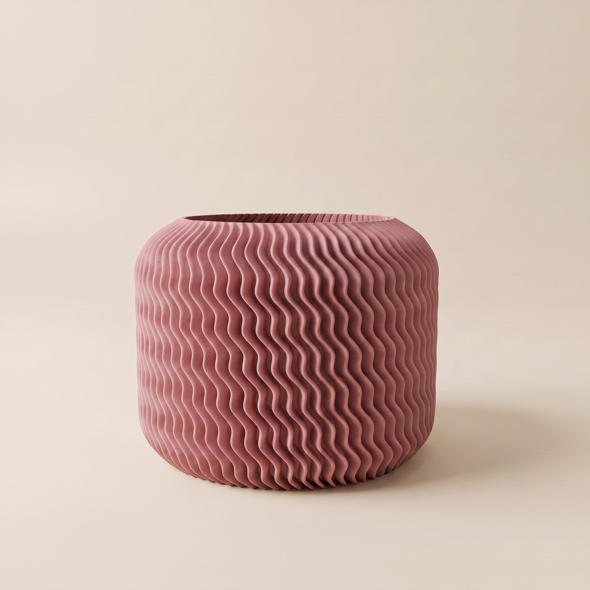 Malibu planter in Morandi Purple — matte 3D printed, made in Australia