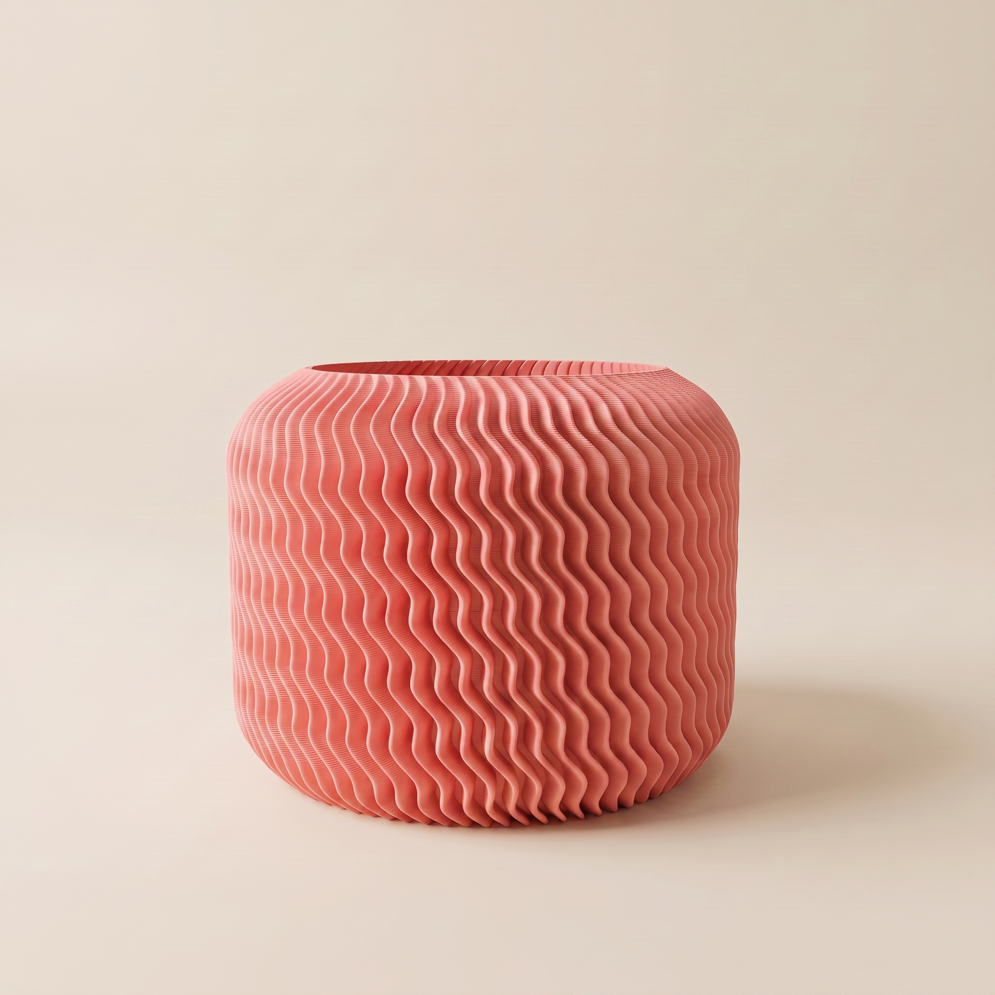 Malibu planter in Pink — matte 3D printed, made in Australia