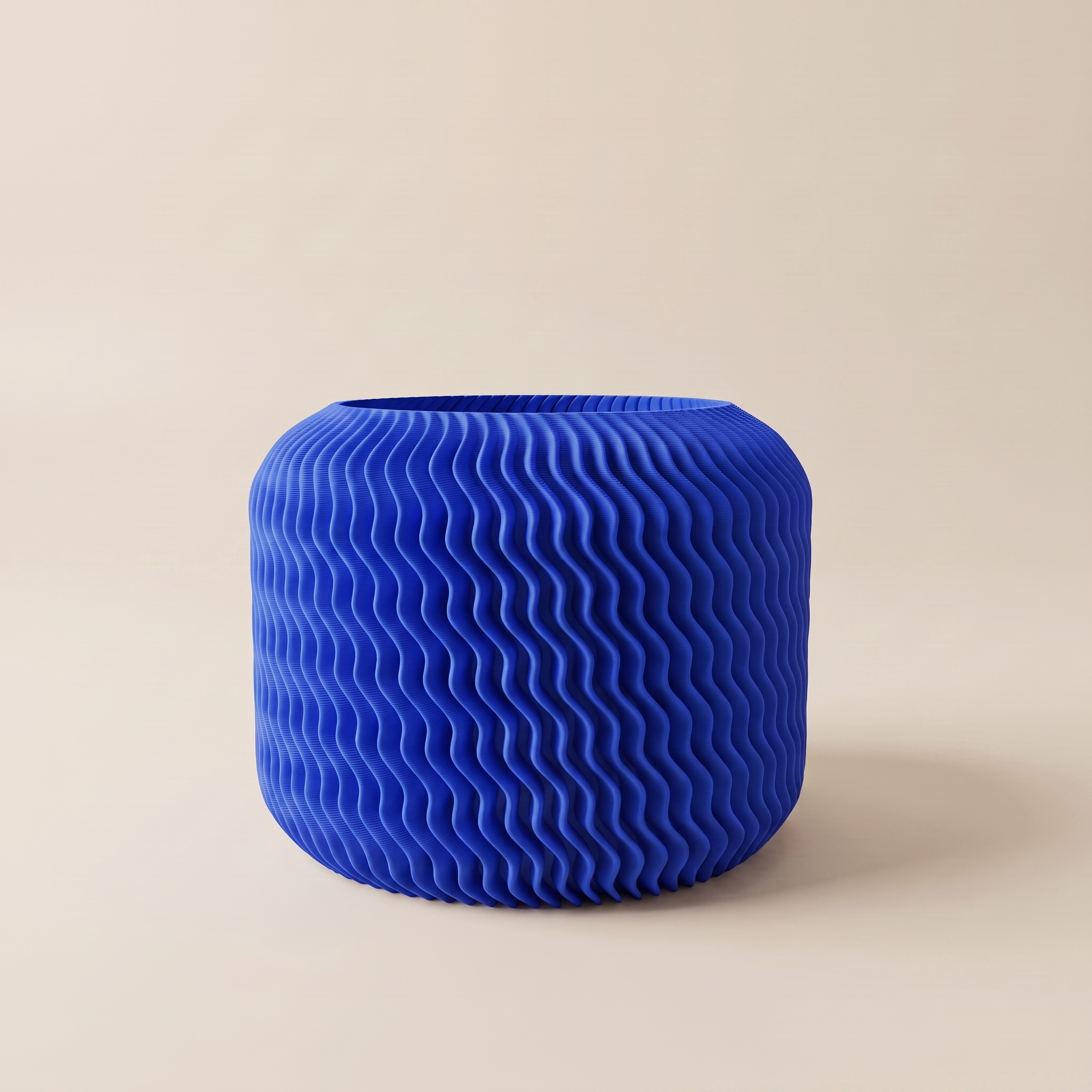 Malibu planter in Blue — matte 3D printed, made in Australia