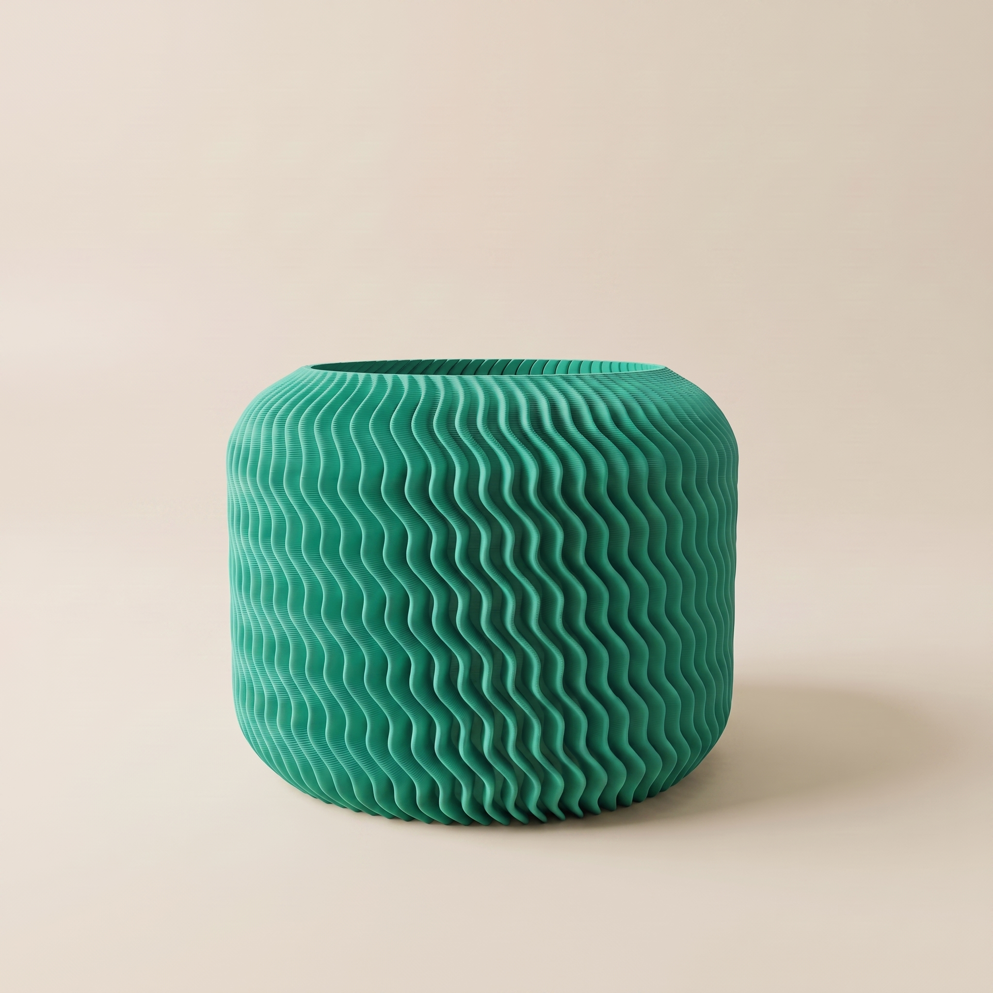Malibu planter in Lake Green — matte 3D printed, made in Australia