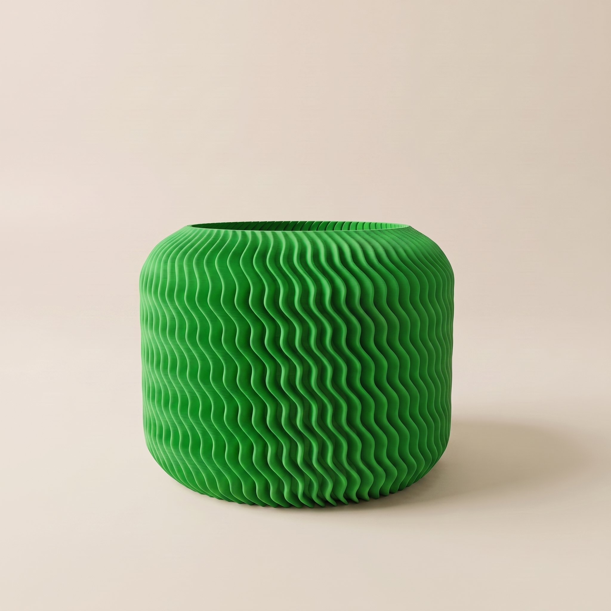 Malibu planter in Green — matte 3D printed, made in Australia