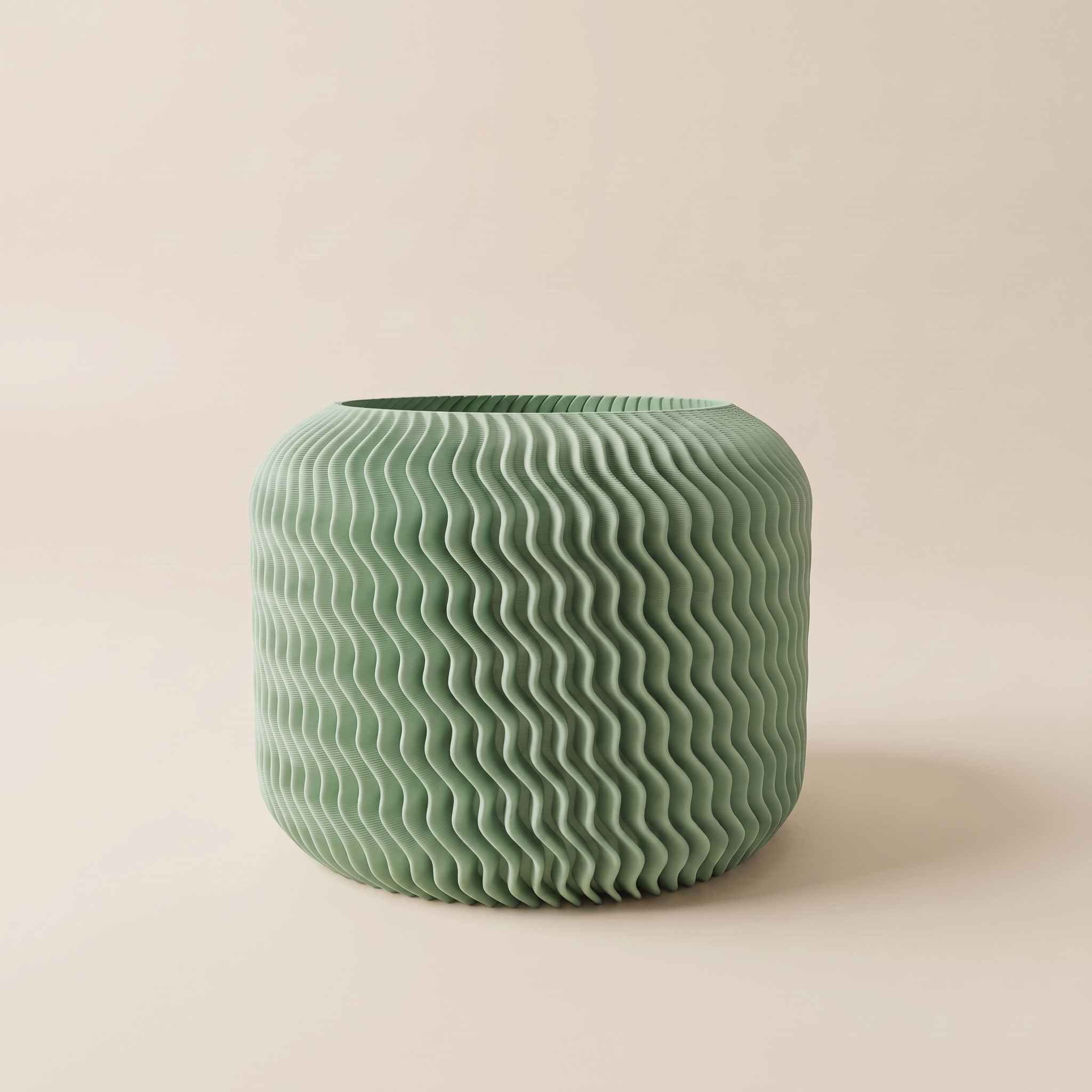 Malibu planter in Mint Green — matte 3D printed, made in Australia