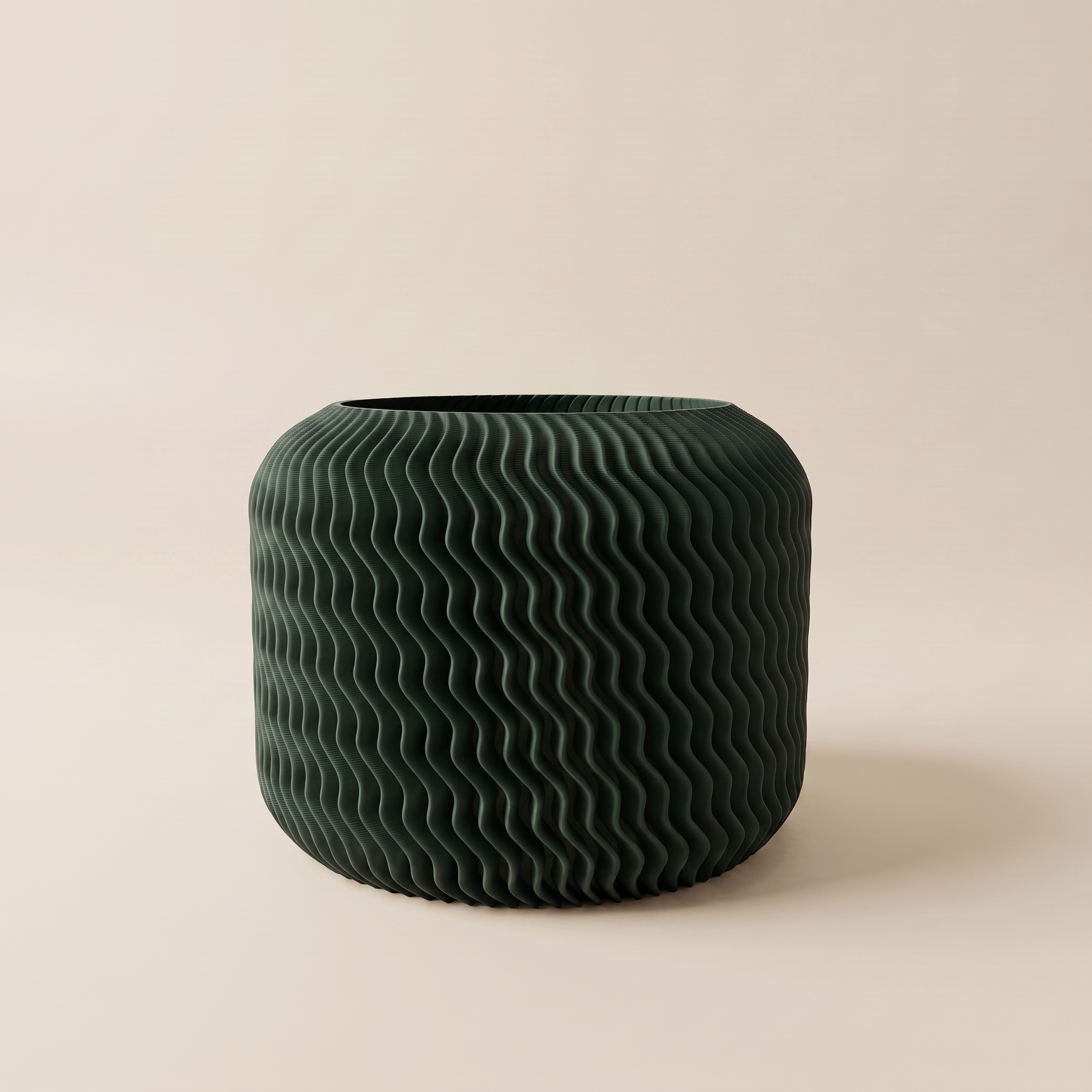Malibu planter in Morandi Green — matte 3D printed, made in Australia