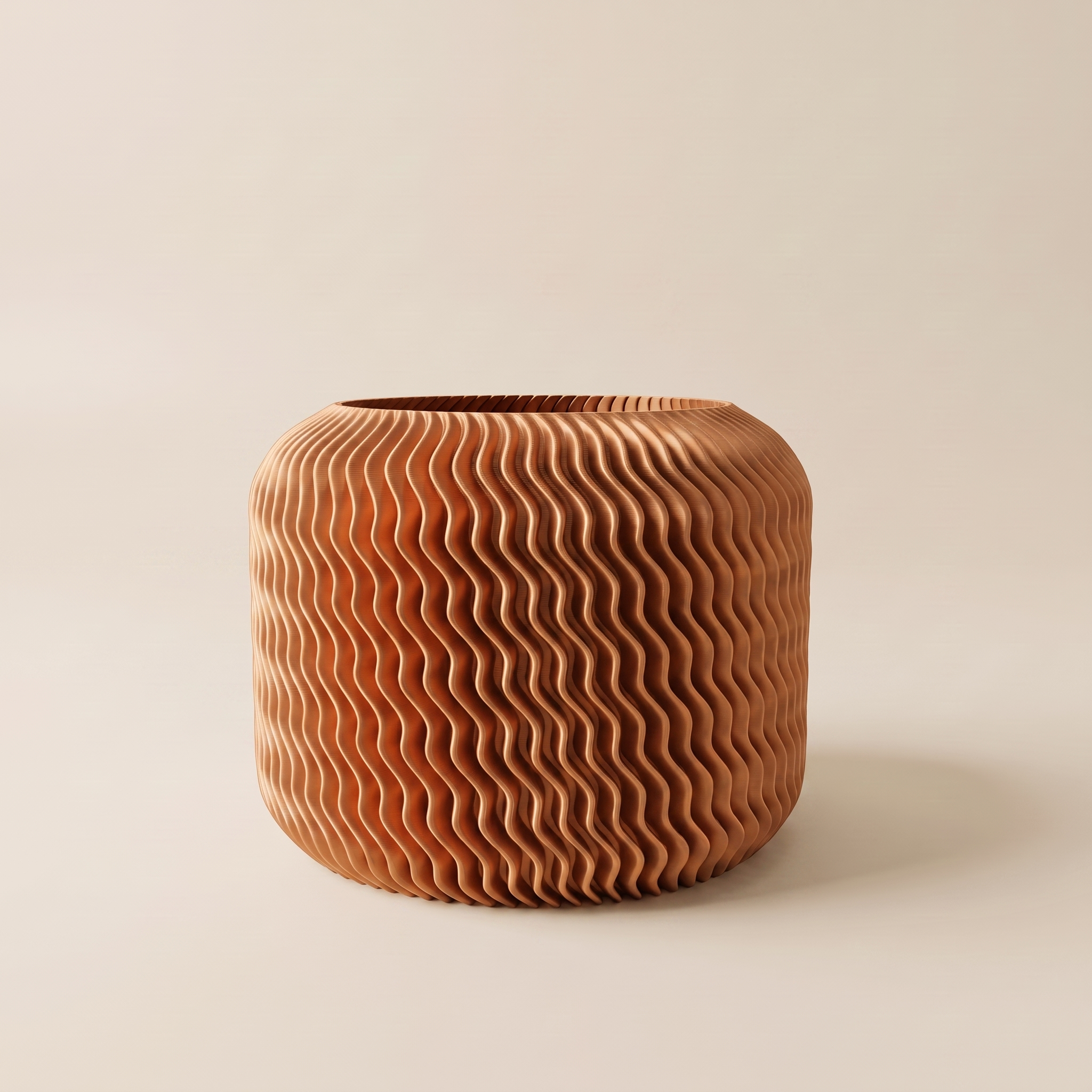 Malibu planter in Copper — matte 3D printed, made in Australia