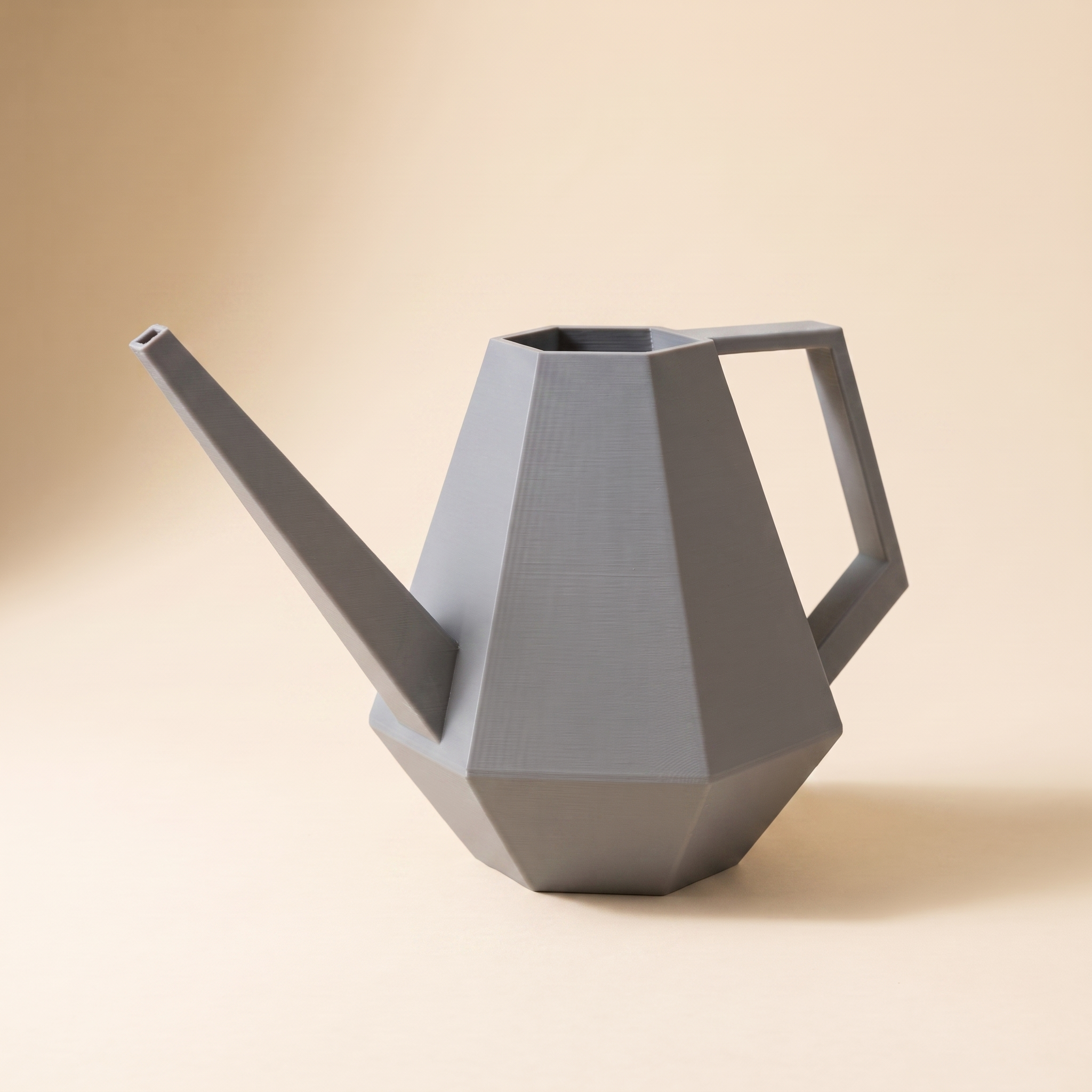 Facet Watering Can - Grey