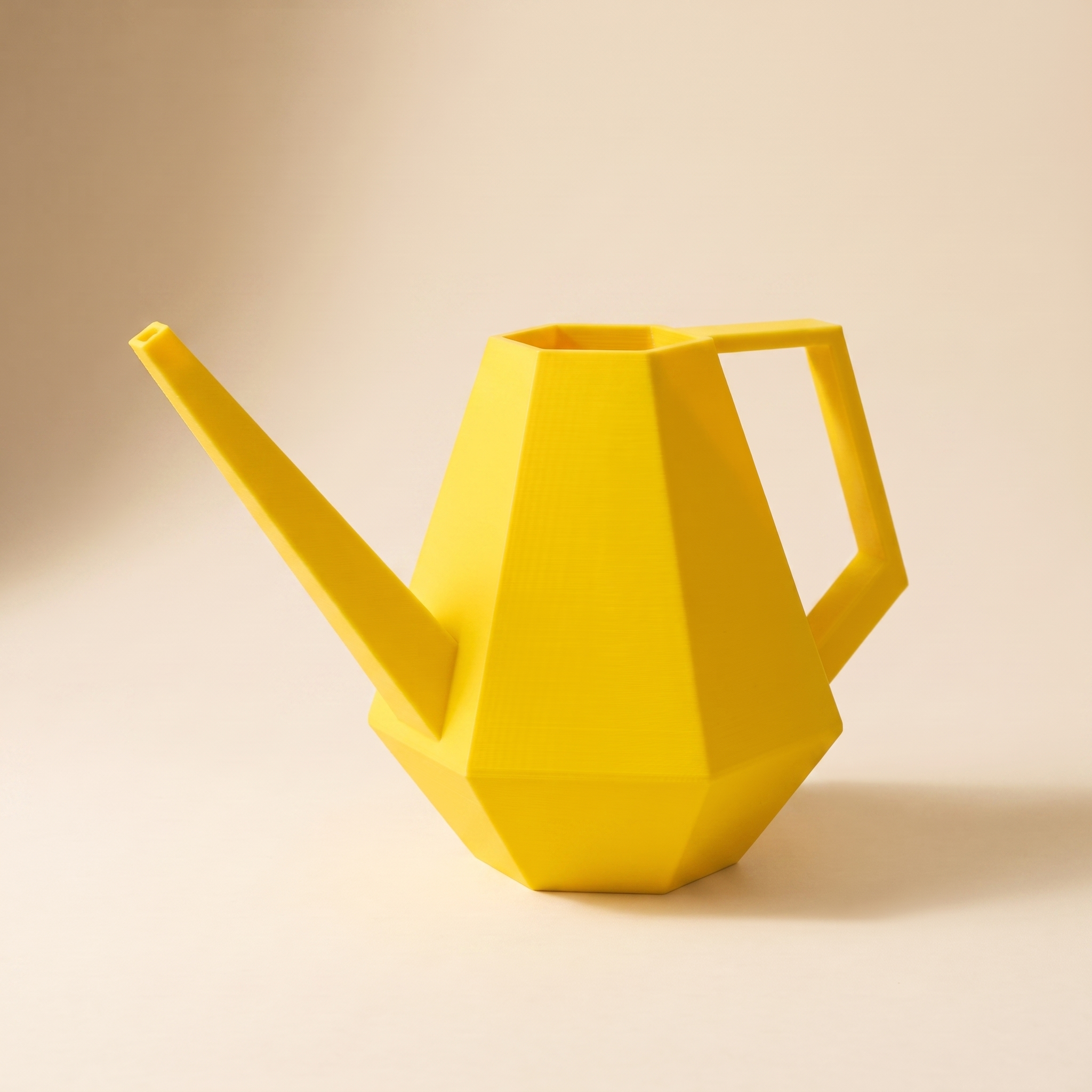 Facet Watering Can - Yellow