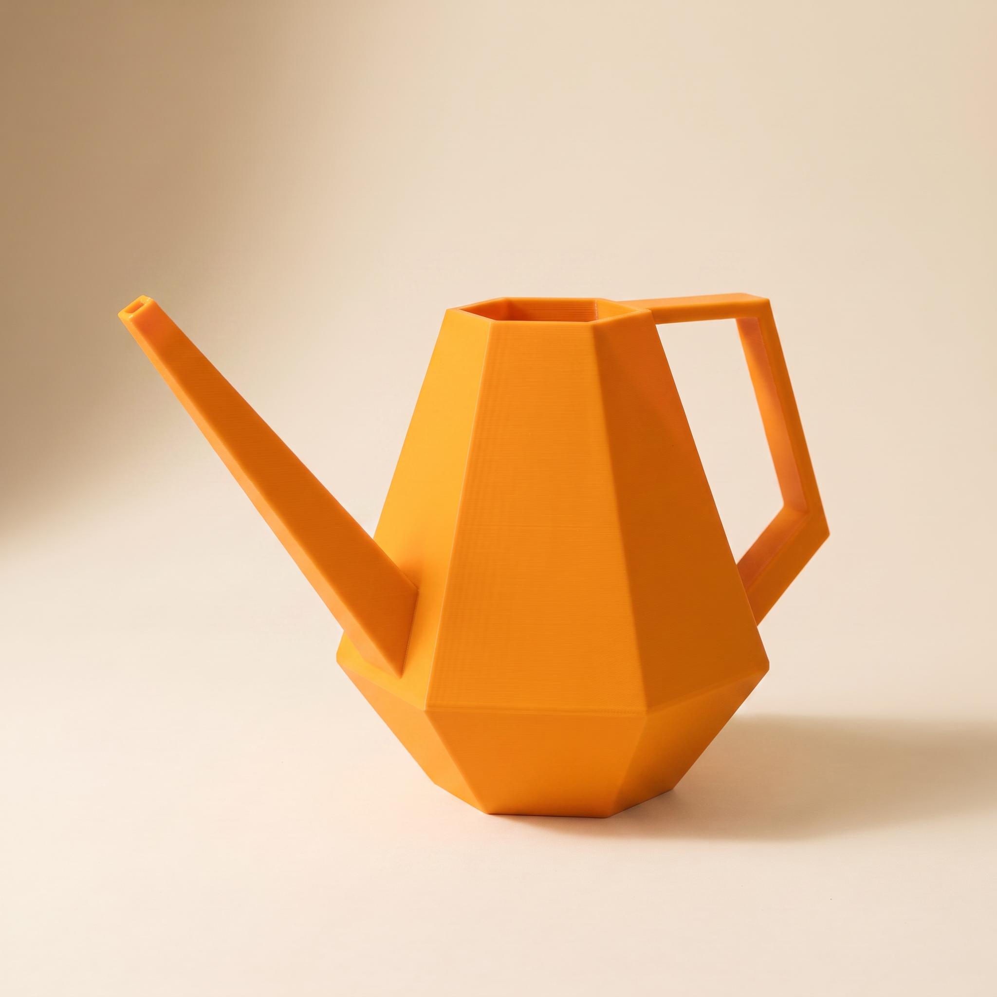 Facet Watering Can - Orange