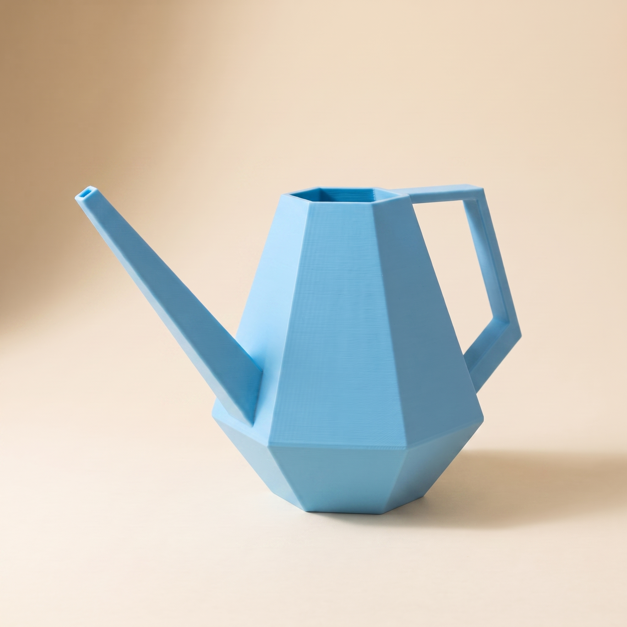 Facet Watering Can - Light Blue