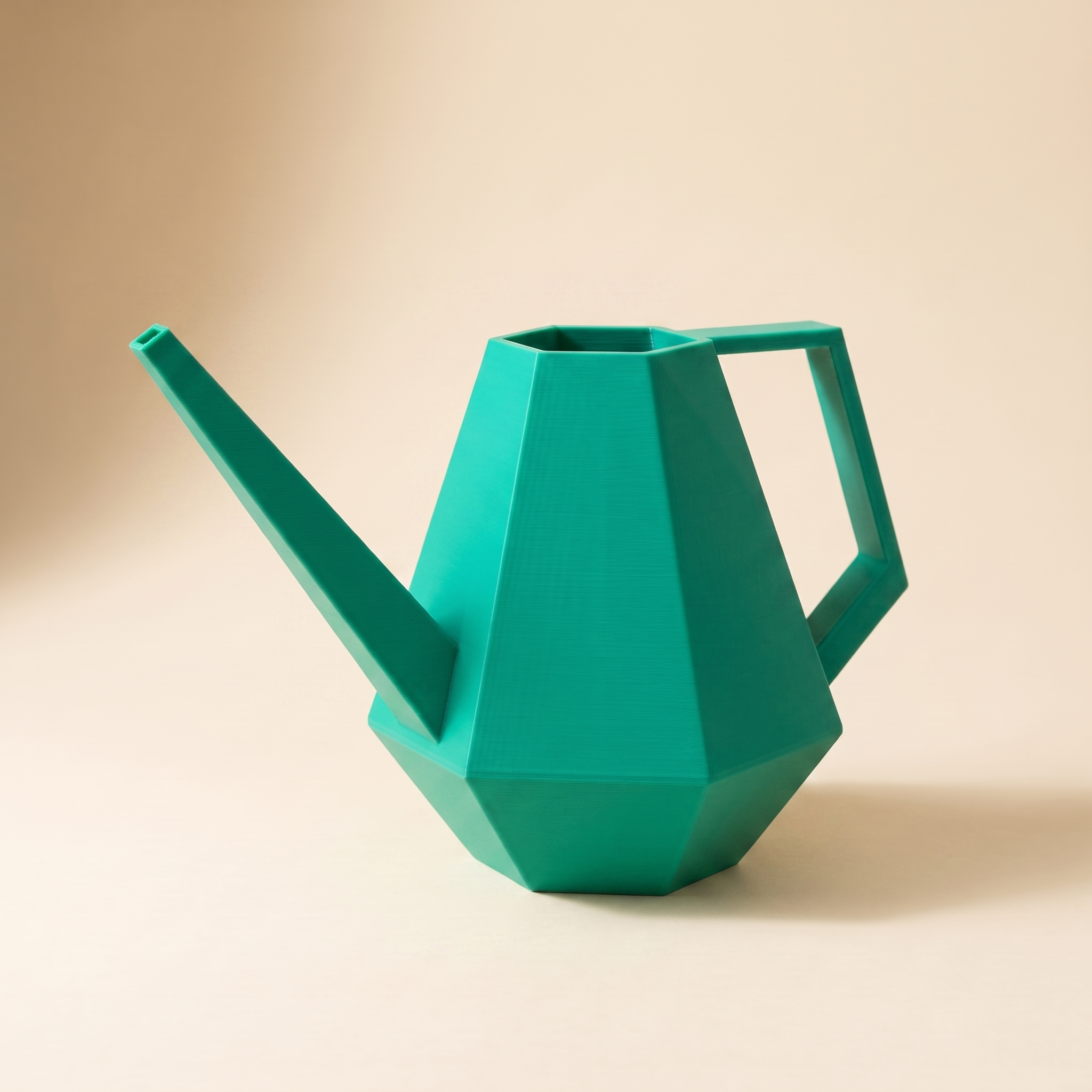 Facet Watering Can - Lake Green